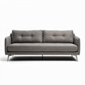 Sofa szara z tkaniny o wymiarach 200 x 85 x 75 cm z poduszkami